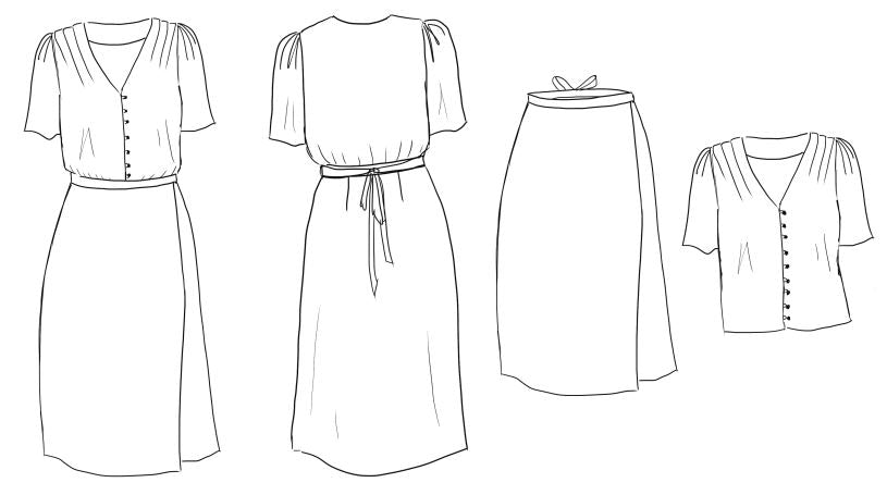 Robe / Top PENELOPE patron de couture pochette - MAISON FAUVE Patron de couture MAISON FAUVE | Gaspard et Léonie Tissus en ligne et Mercerie à Toulouse