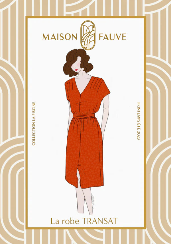 Robe TRANSAT patron de couture pochette - MAISON FAUVE Patron de couture MAISON FAUVE | Gaspard et Léonie Tissus en ligne et Mercerie à Toulouse