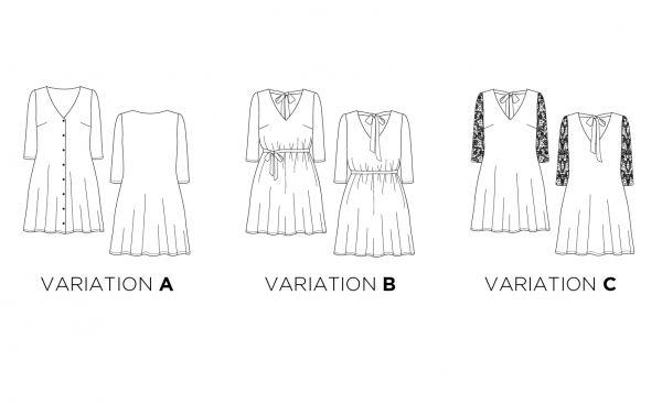 Robe TUILERIES Pochette patron de couture - L'atelier de Gaspard et Léonie