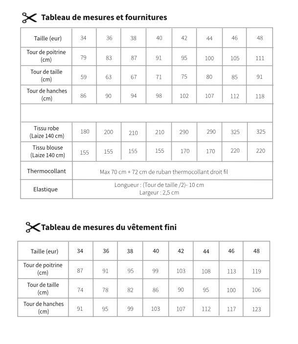 Robe/Blouse VICTORIA Patron de couture pochette - L'atelier de Gaspard et Léonie