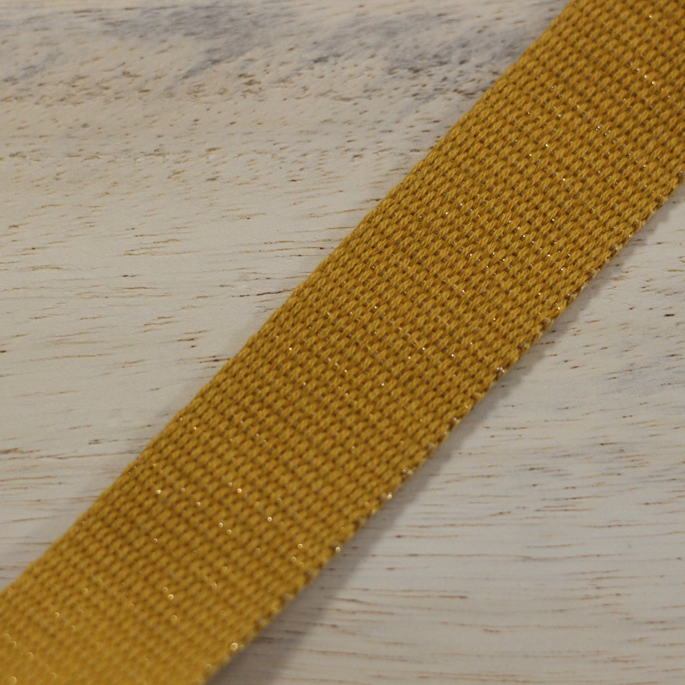 Sangle Métallisée Ocre/Or (Vendu x10cm) Mercerie Sélection Gaspard & Léonie | Gaspard et Léonie Tissus Mercerie Toulouse