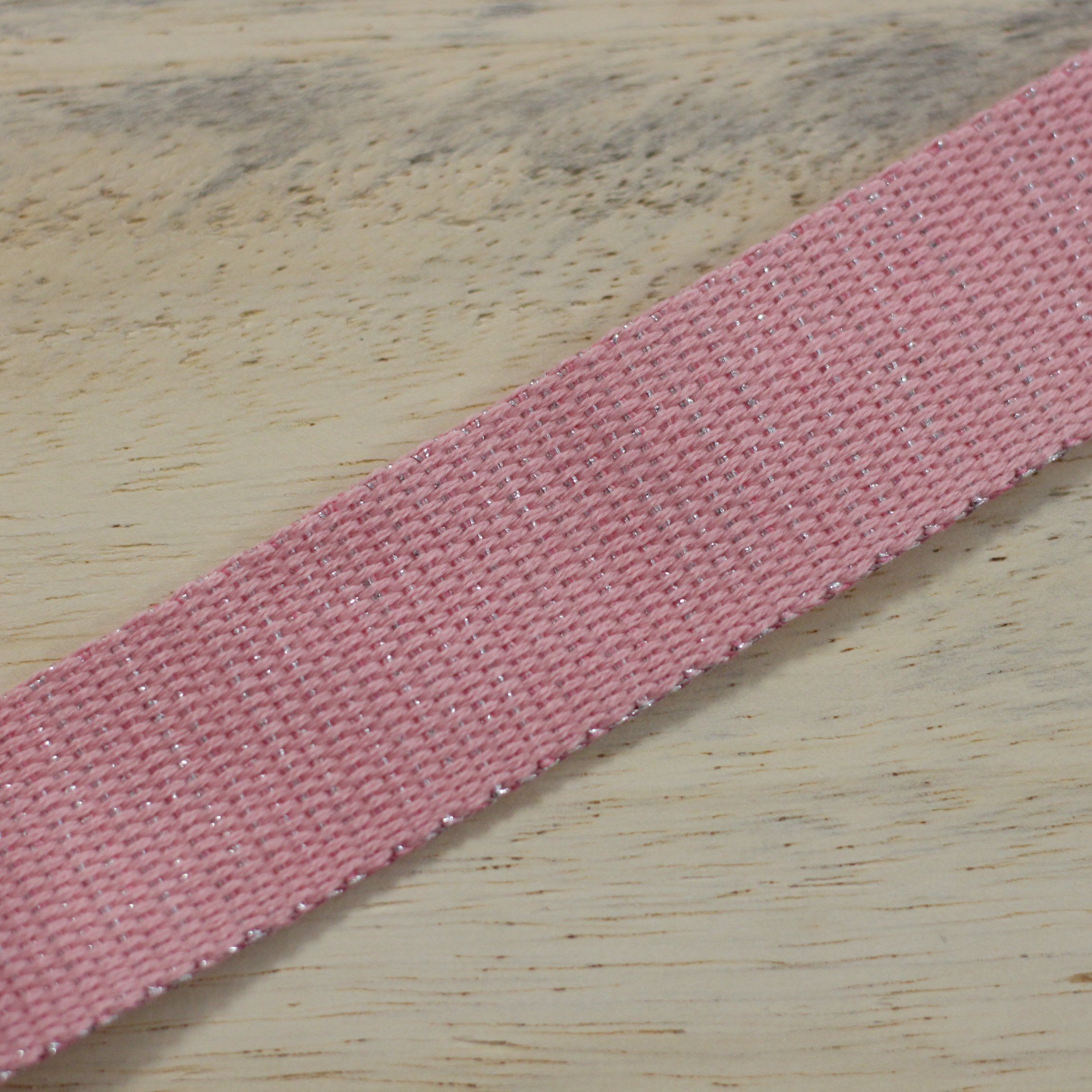 Sangle Métallisée Rose/Argent (Vendu x10cm) Mercerie Sélection Gaspard & Léonie | Gaspard et Léonie Tissus Mercerie Toulouse