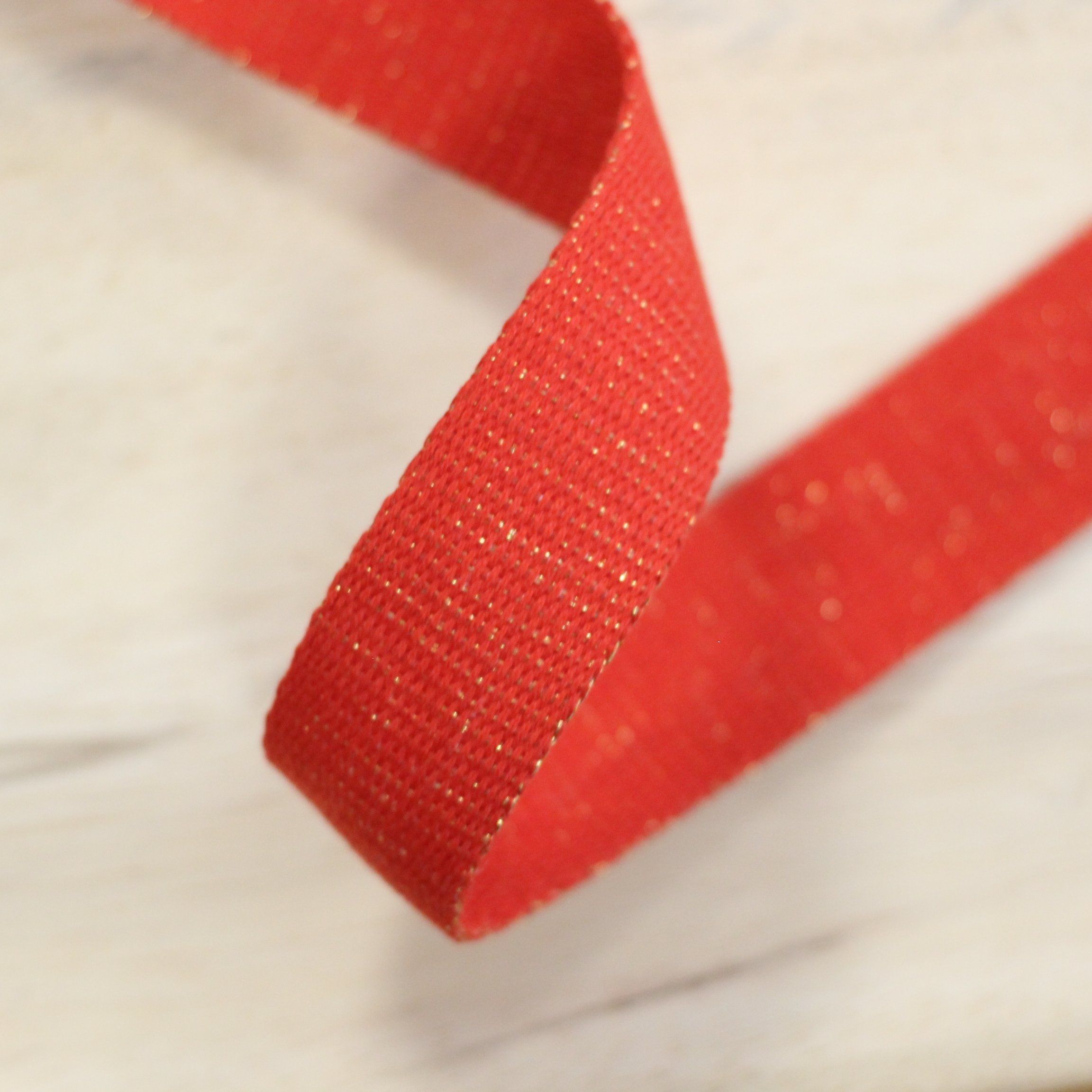 Sangle Métallisée Rouge/Or (Vendu x10cm) Mercerie Sélection Gaspard & Léonie | Gaspard et Léonie Tissus Mercerie Toulouse