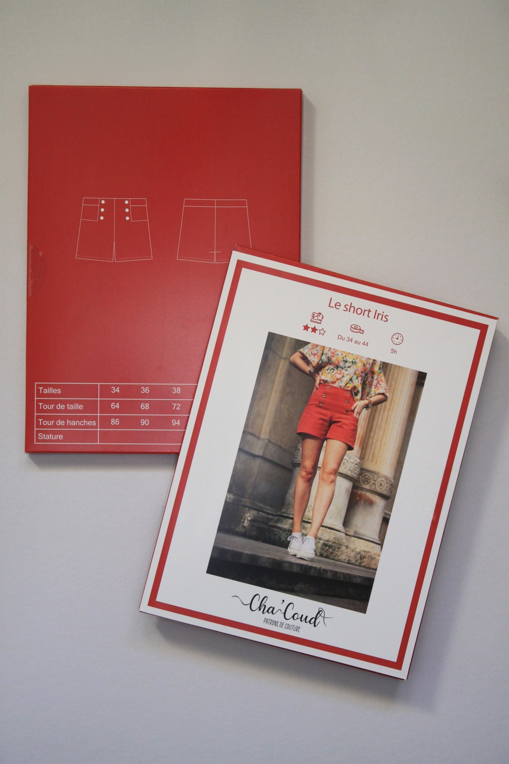 Short IRIS Femme - Patron de couture pochette - CHA'COUD Patron de couture Cha'Coud | Gaspard et Léonie Tissus en ligne et Mercerie à Toulouse
