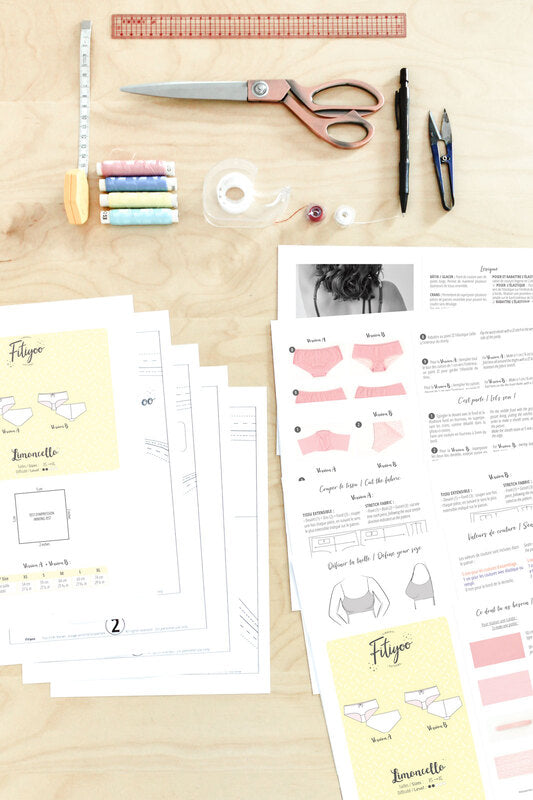 Shorty - LIMONCELLO - Patron de couture pochette FITIYOO Patron de couture Fitiyoo | Gaspard et Léonie Tissus en ligne et Mercerie à Toulouse