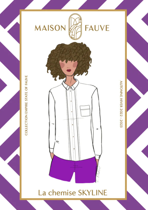 SKYLINE chemise patron de couture pochette - MAISON FAUVE Patron de couture MAISON FAUVE | Gaspard et Léonie Tissus en ligne et Mercerie à Toulouse
