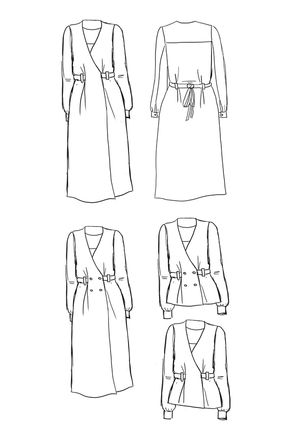 SOHO robe portefeuille patron de couture pochette - MAISON FAUVE Patron de couture MAISON FAUVE | Gaspard et Léonie Tissus en ligne et Mercerie à Toulouse