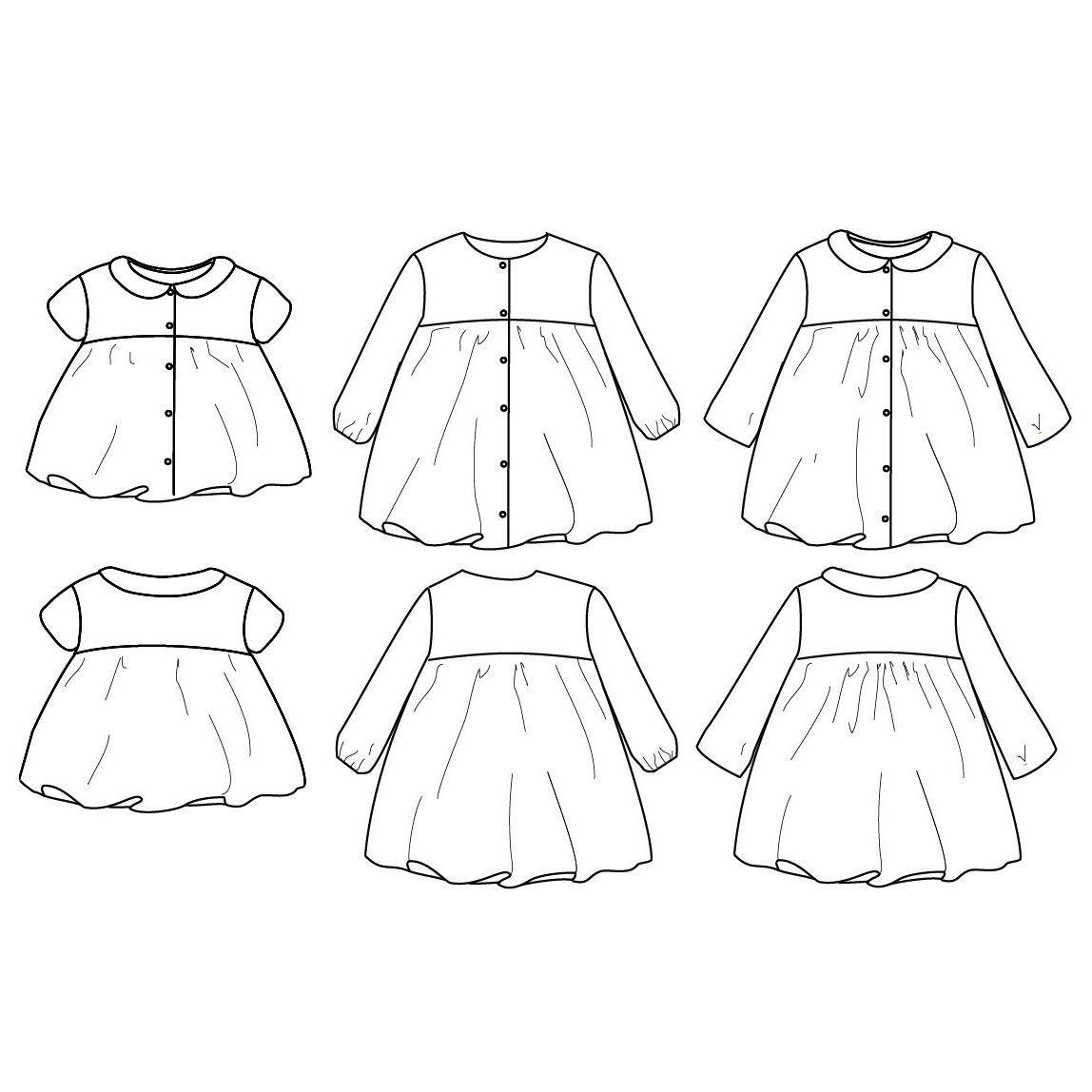 STOCKHOLM KIDS Blouse ou robe fille Patron de couture pochette - L'atelier de Gaspard et Léonie
