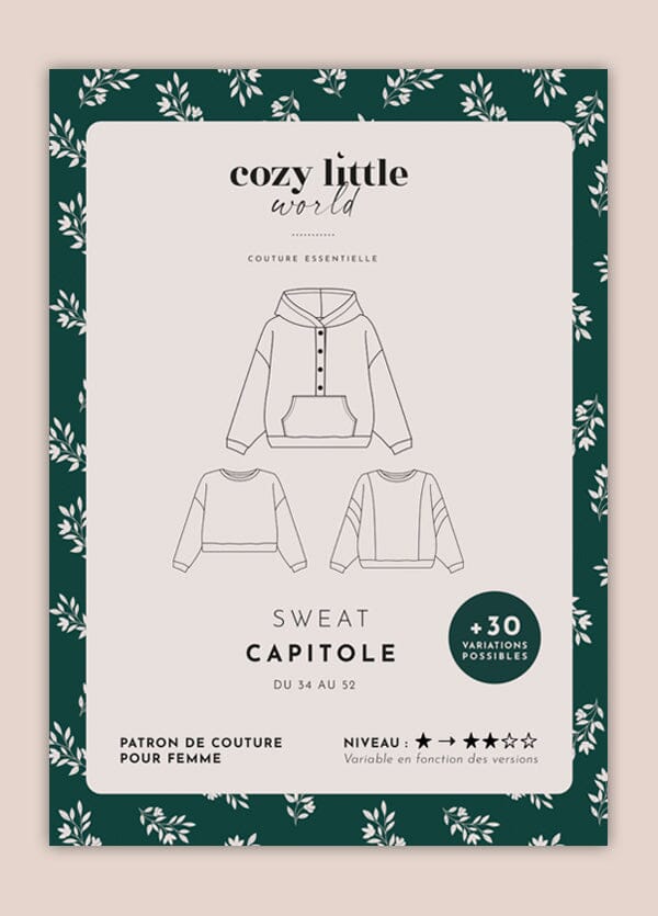 Sweat CAPITOLE Patron de couture Pochette - COZY LITTLE WORLD Patron de couture COZY LITTLE WORLD | Gaspard et Léonie Tissus en ligne et Mercerie à Toulouse