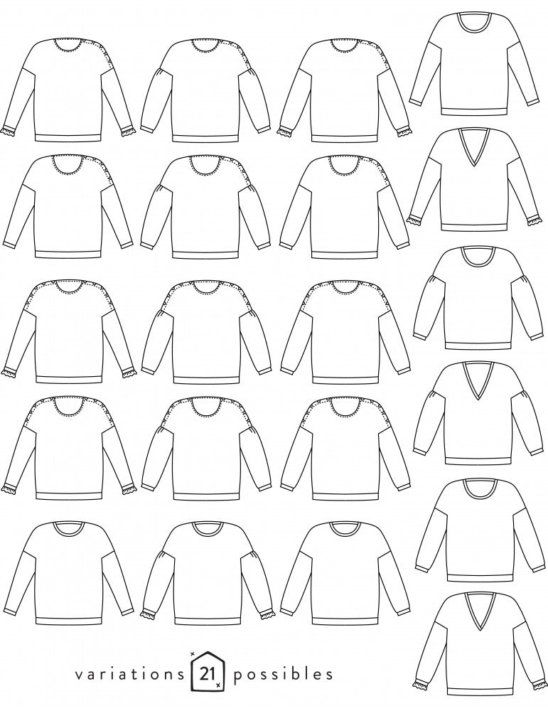 Sweat femme HORIZON Patron de couture pochette - Atelier SCÄMMIT Patron de couture ATELIER SCÄMMIT | Gaspard et Léonie Tissus en ligne et Mercerie à Toulouse
