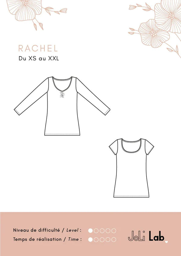 T-shirt RACHEL - Patron de couture pochette Patron de couture JOLI LAB | Gaspard et Léonie Tissus en ligne et Mercerie à Toulouse