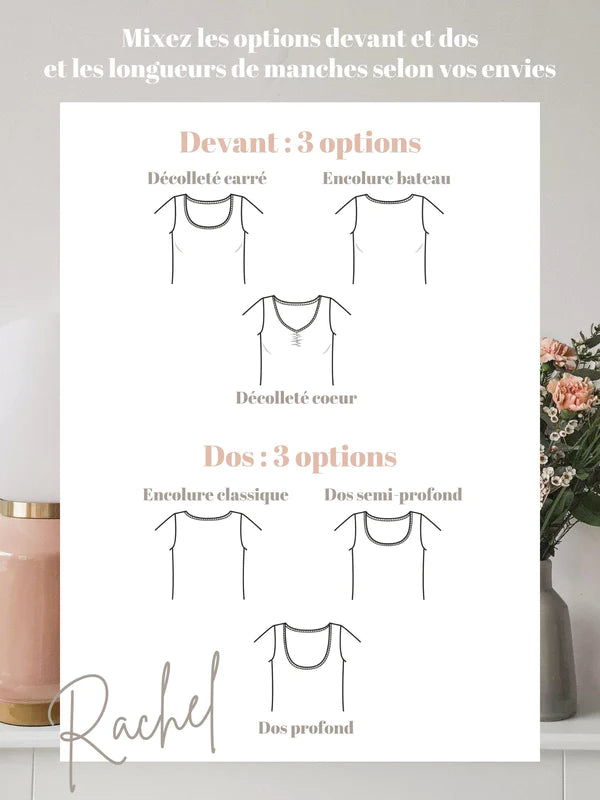 T-shirt RACHEL - Patron de couture pochette Patron de couture JOLI LAB | Gaspard et Léonie Tissus en ligne et Mercerie à Toulouse
