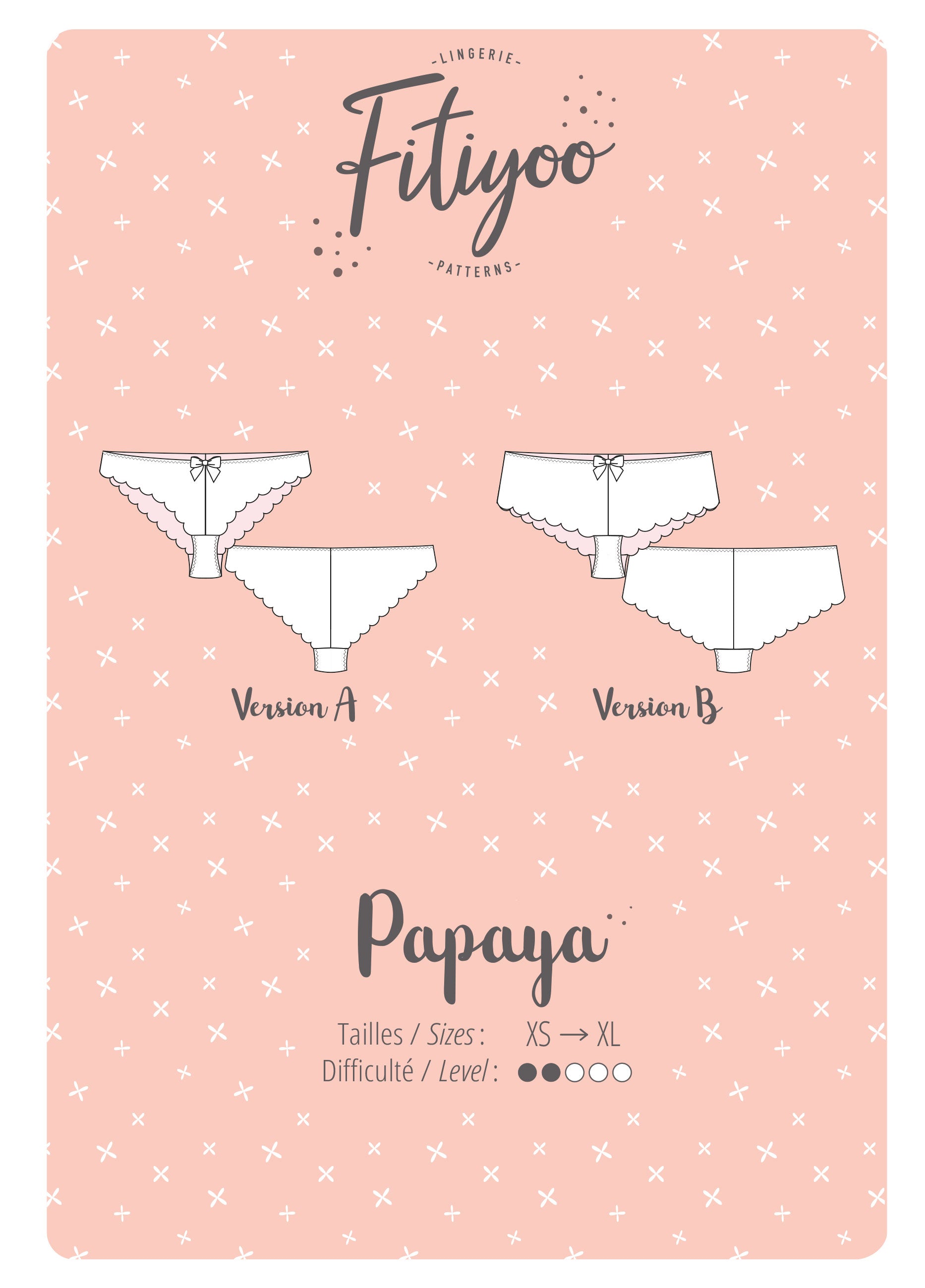 Tanga / Boxer - PAPAYA - Patron de couture pochette FITIYOO Patron de couture Fitiyoo | Gaspard et Léonie Tissus en ligne et Mercerie à Toulouse