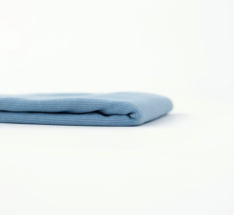 Tissu Bord Côte - Bleu lac printanier (Vendu x10cm) PRE-COMMANDE Tissus SEE YOU AT SIX | Gaspard et Léonie Tissus en ligne et Mercerie à Toulouse