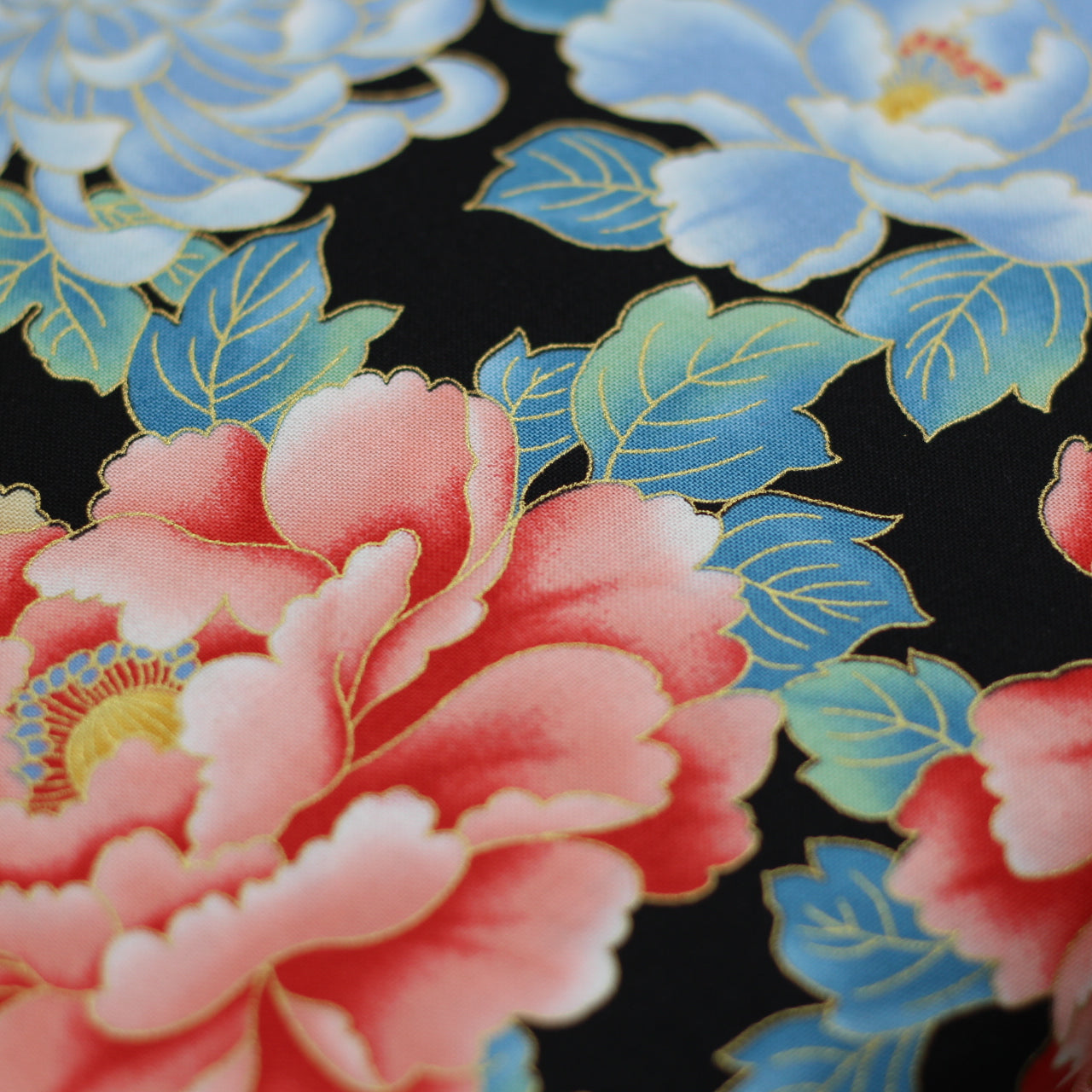 Tissu coton Japonais - LARGE FLORAL - P&B TEXTILES (Vendu x10cm) Tissus P&B TEXTILES | Gaspard et Léonie Tissus en ligne et Mercerie à Toulouse