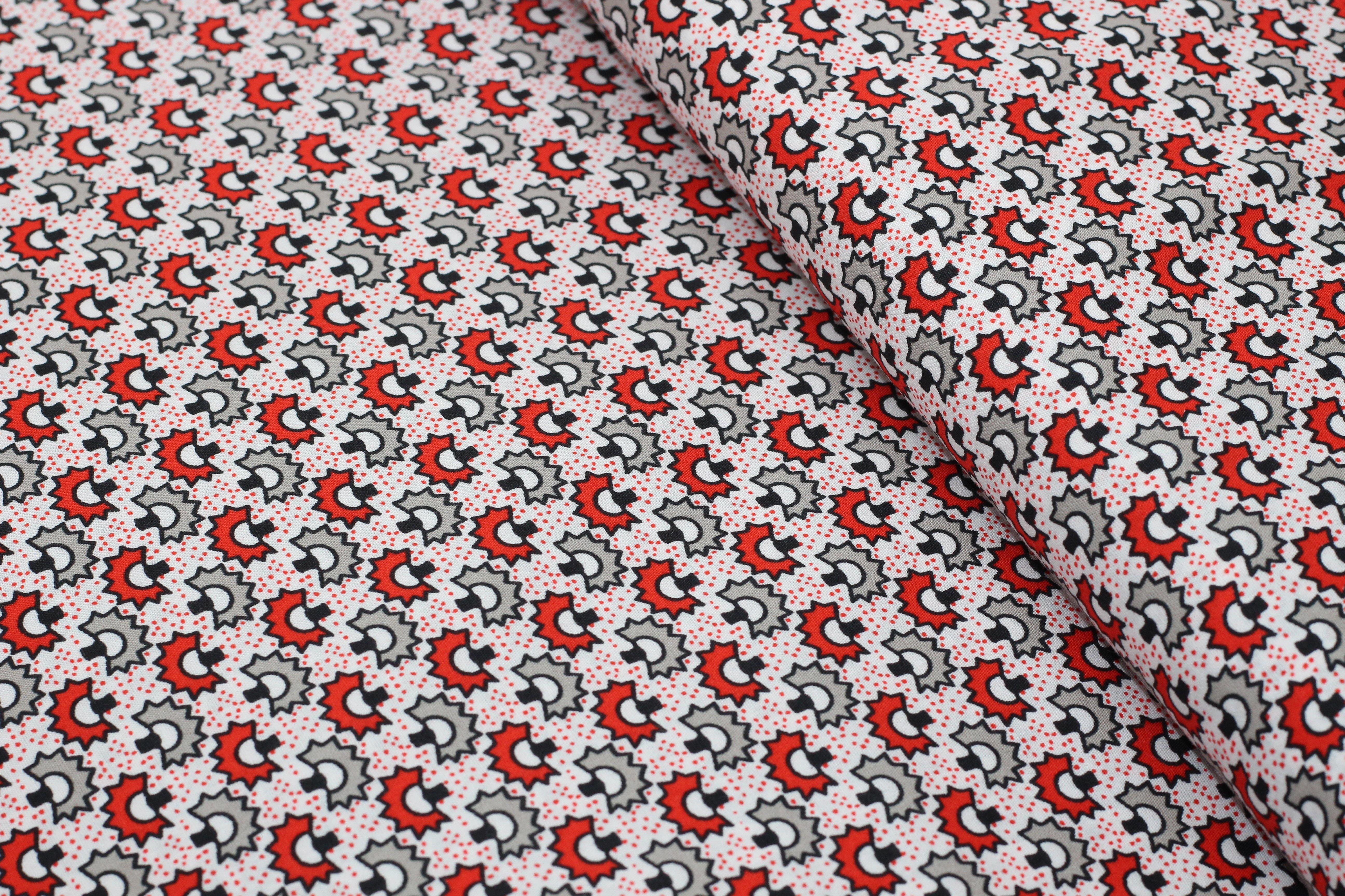 Tissu coton KAKINOKI Blanc (Vendu x10cm) - L'atelier de Gaspard et Léonie