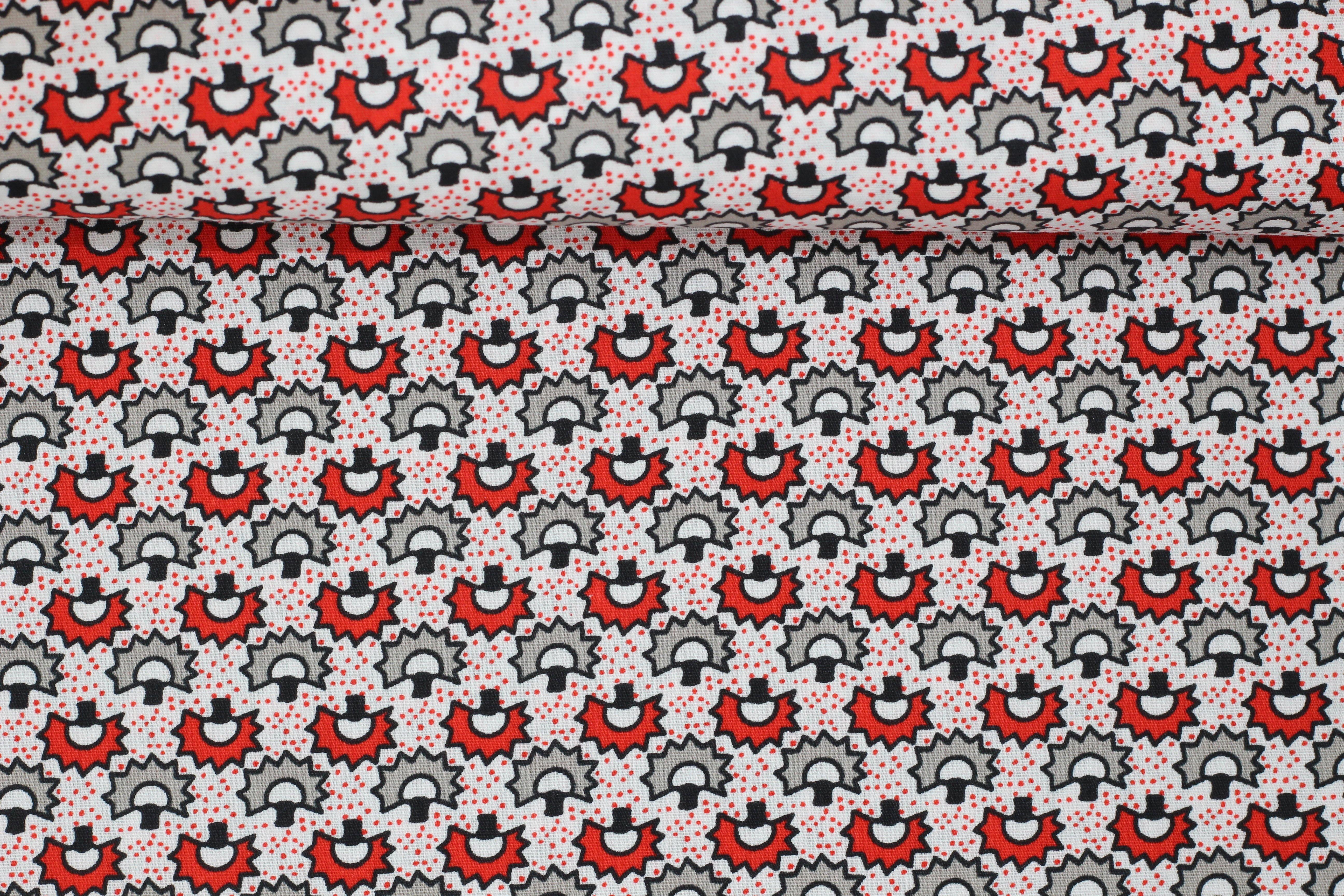 Tissu coton KAKINOKI Blanc (Vendu x10cm) - L'atelier de Gaspard et Léonie