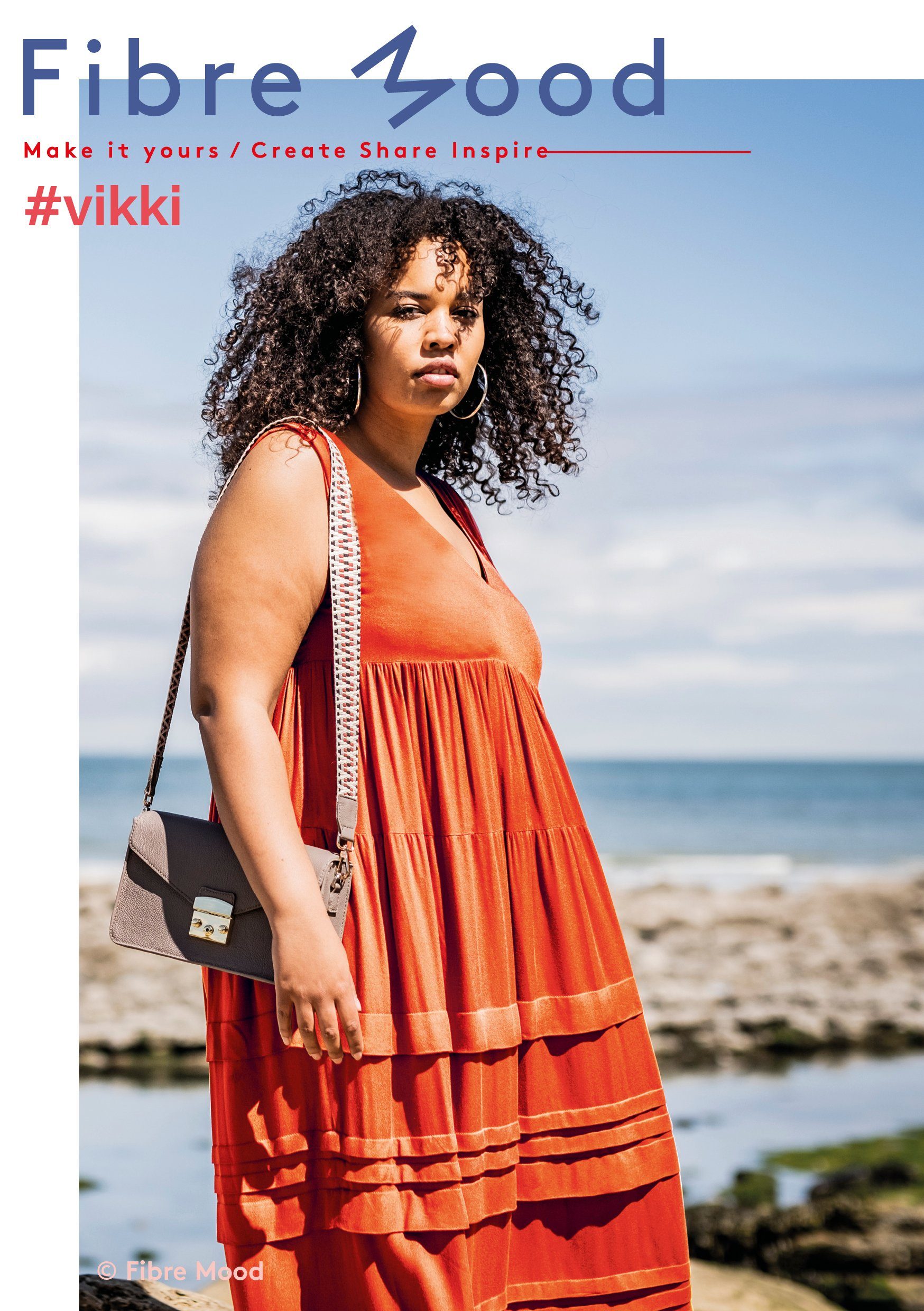 Tissu Crêpe de viscose - Terracotta - VIKKI (Vendu x10cm) Tissus Sélection _FIBRE MOOD | Gaspard et Léonie Tissus Mercerie Toulouse