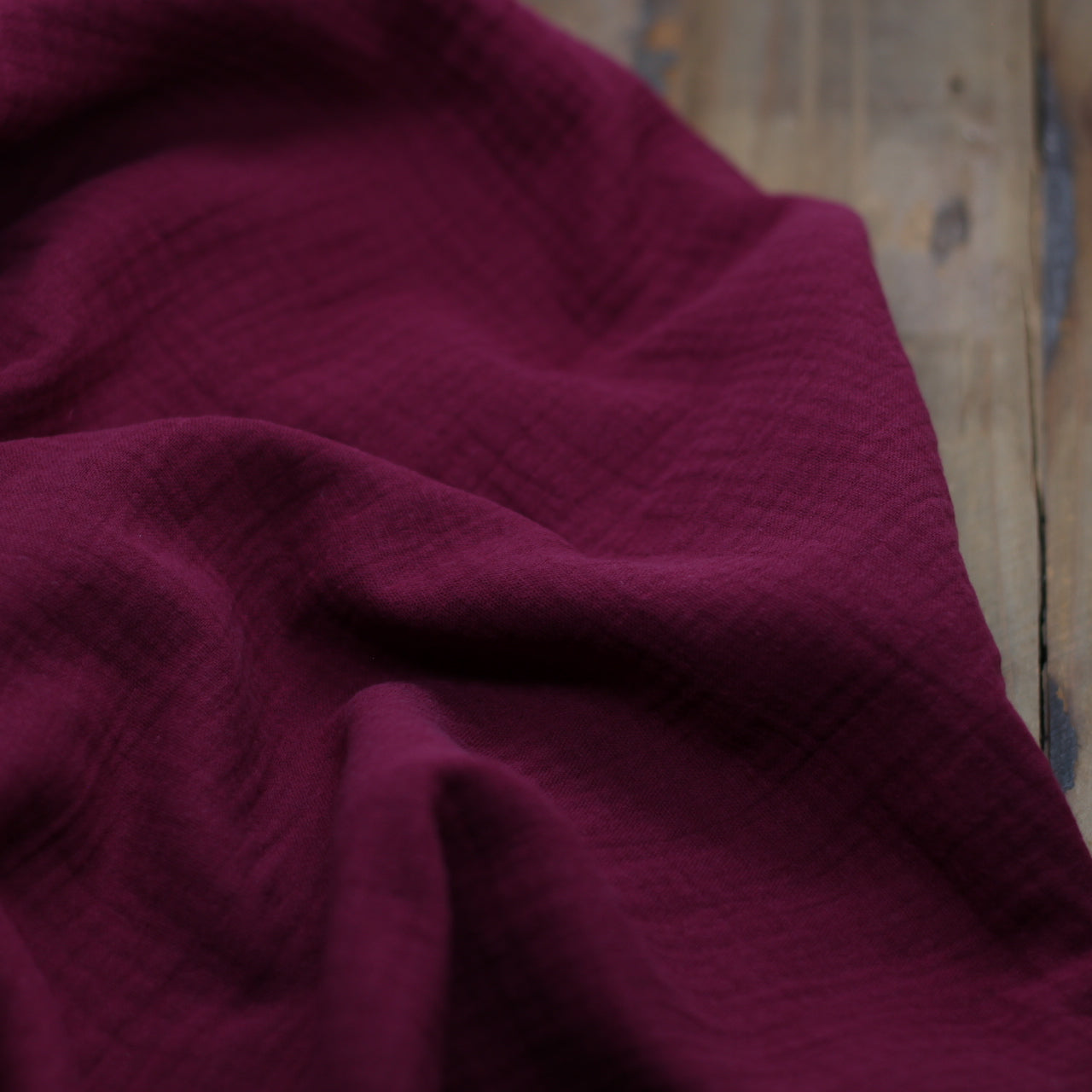 Tissu Double gaze de coton - Bordeaux (Vendu x10cm) Tissus Sélection Gaspard & Léonie | Gaspard et Léonie Tissus en ligne et Mercerie à Toulouse