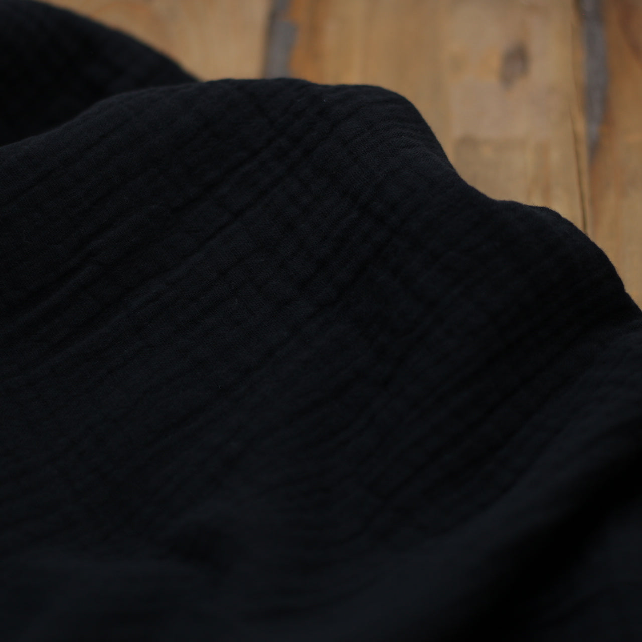 Tissu Double gaze de coton - Noir (Vendu x10cm) Tissus Sélection Gaspard & Léonie | Gaspard et Léonie Tissus en ligne et Mercerie à Toulouse