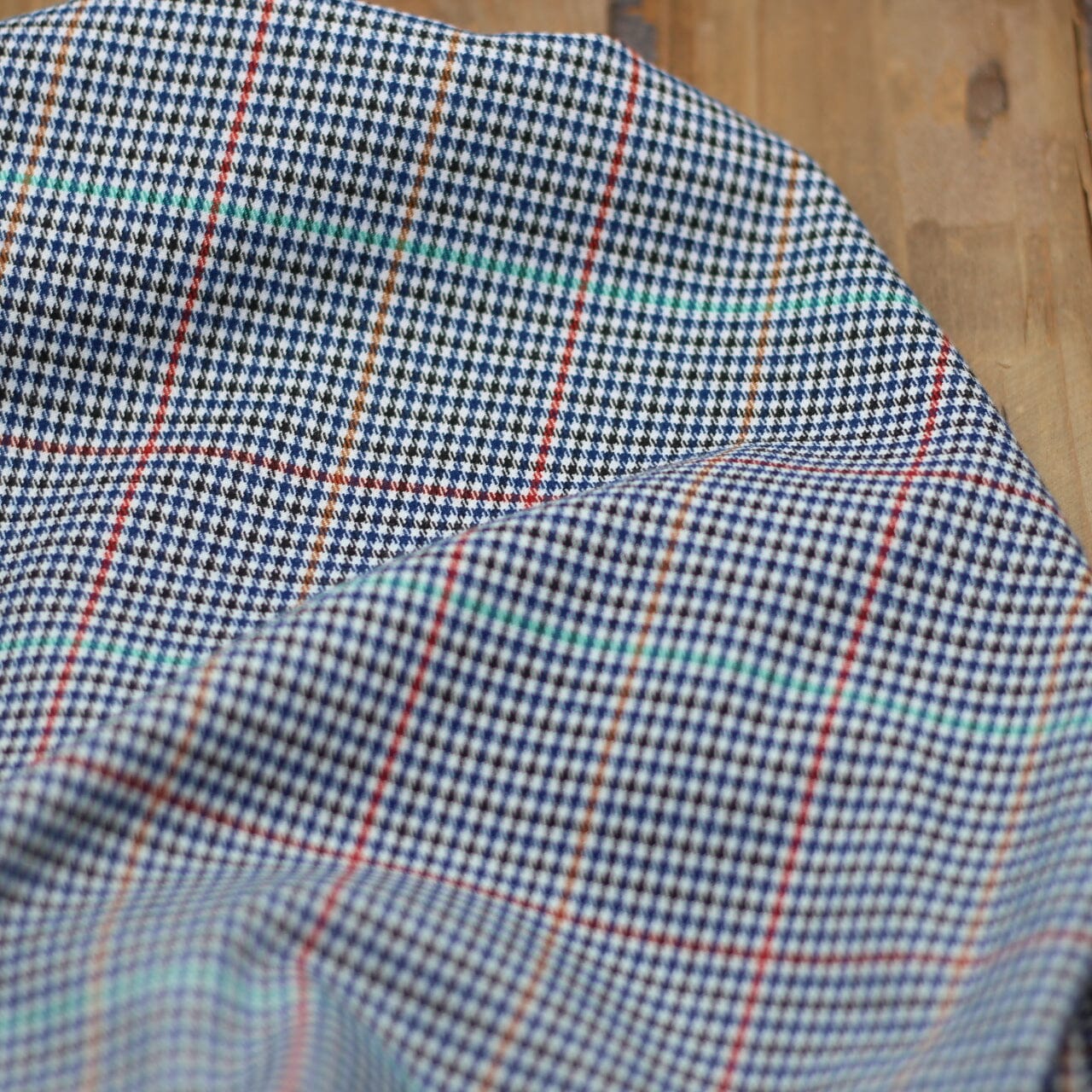 Tissu flanelle Tartan - ANDY - Bleu Marine/noir (Vendu x10cm) Tissus Sélection Gaspard & Léonie | Gaspard et Léonie Tissus en ligne et Mercerie à Toulouse