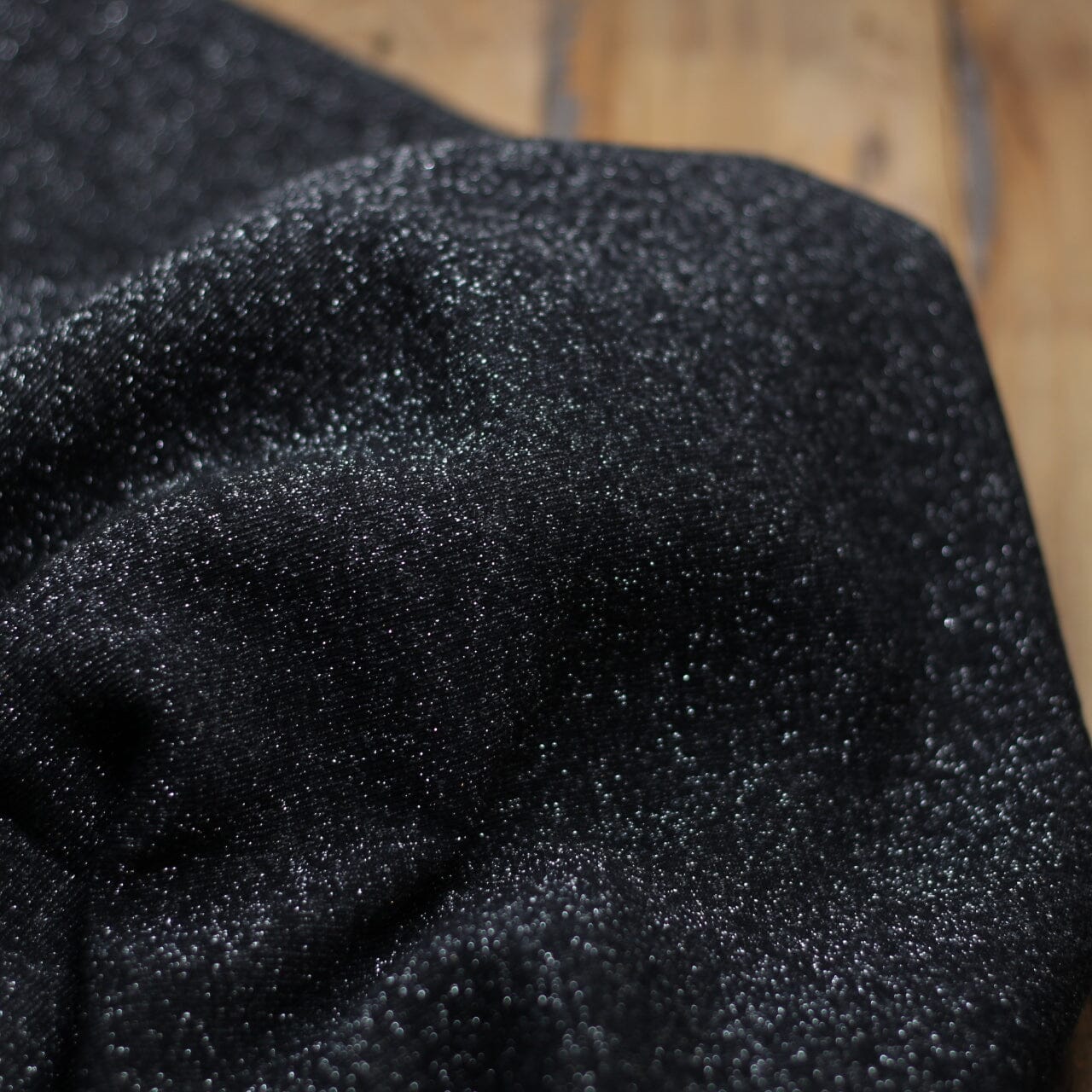 Tissu French Terry Glitter - Noir (Vendu x10cm) Tissus Sélection Gaspard & Léonie | Gaspard et Léonie Tissus en ligne et Mercerie à Toulouse