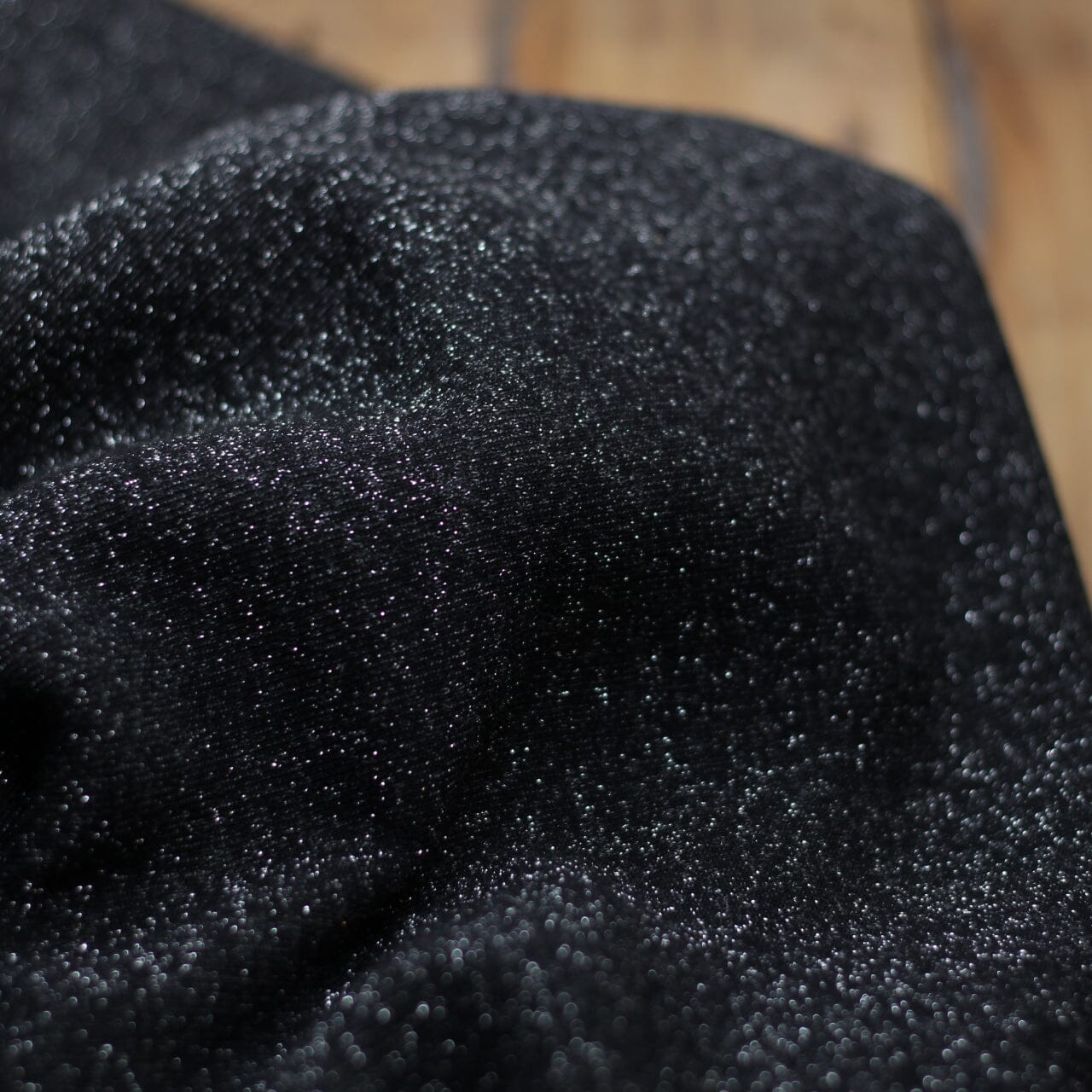 Tissu French Terry Glitter - Noir (Vendu x10cm) Tissus Sélection Gaspard & Léonie | Gaspard et Léonie Tissus en ligne et Mercerie à Toulouse