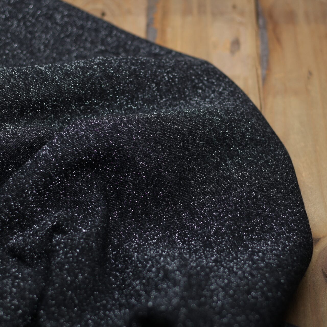 Tissu French Terry Glitter - Noir (Vendu x10cm) Tissus Sélection Gaspard & Léonie | Gaspard et Léonie Tissus en ligne et Mercerie à Toulouse