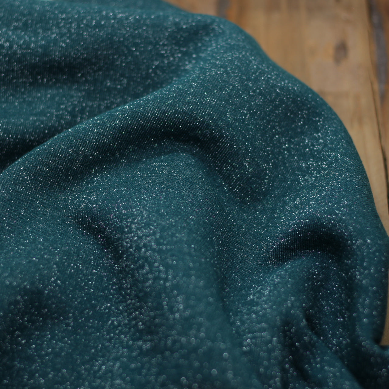 Tissu French Terry Glitter Vert Canard (Vendu x10cm) Tissus Sélection Gaspard & Léonie | Gaspard et Léonie Tissus en ligne et Mercerie à Toulouse