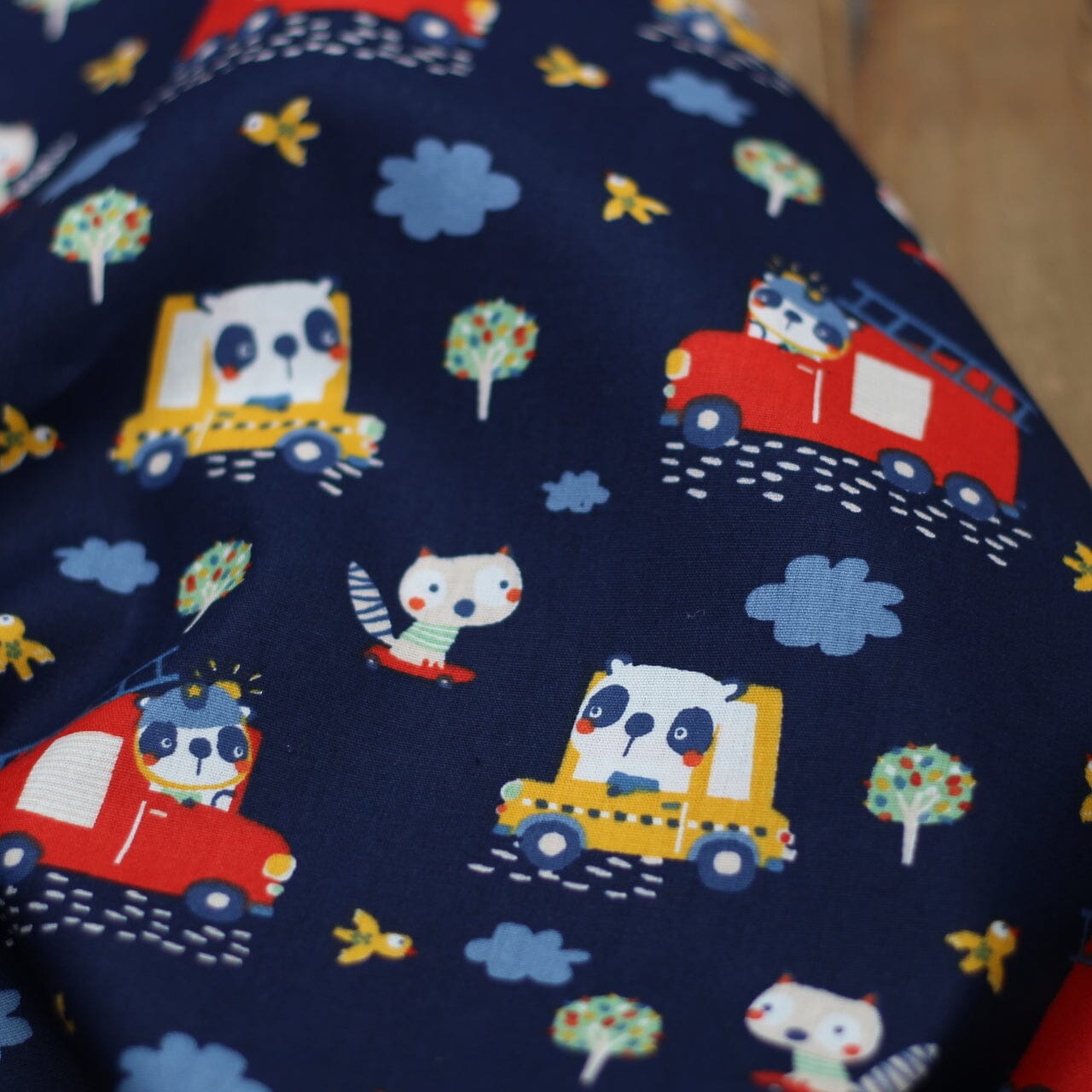 Tissu Popeline de coton - FIRE BRIGADE PANA - Bleu Marine (Vendu x10cm) Tissus POPPY Design For You | Gaspard et Léonie Tissus en ligne et Mercerie à Toulouse