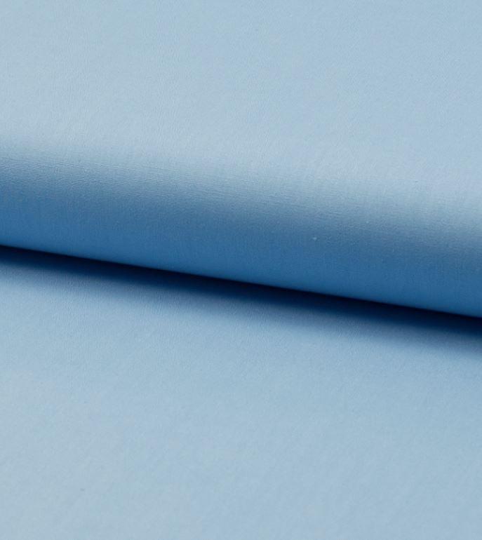 Tissu popeline de coton uni bleu (Vendu x10cm) - L'atelier de Gaspard et Léonie
