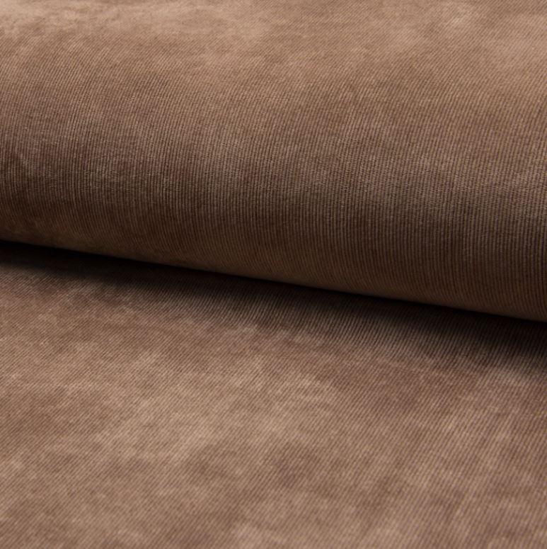 Tissu Velours milleraies Chocolat (vendu x10cm) - L'atelier de Gaspard et Léonie