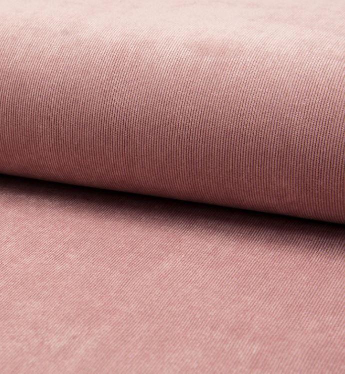 Tissu Velours milleraies Vieux rose (vendu x10cm) - L'atelier de Gaspard et Léonie