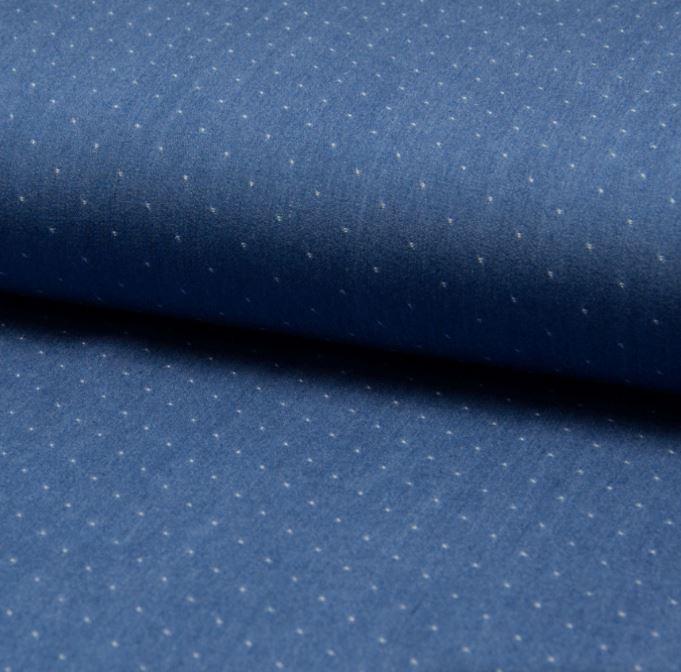 Tissu Viscose Chambray Dobby - Denim Bleu (Vendu x10cm) Tissus L'atelier de Gaspard et Léonie | Gaspard et Léonie Tissus Mercerie Toulouse