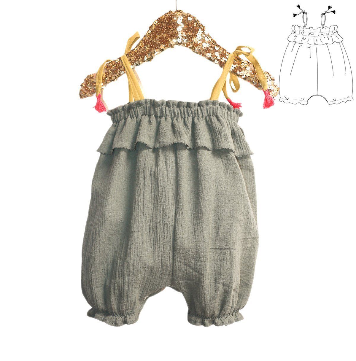 VOLANTIS Barboteuse patron de couture pochette Patron de couture Ikatee | Gaspard et Léonie Tissus Mercerie Toulouse