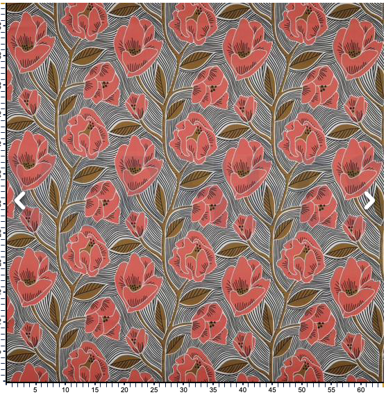 Tissu Voile de coton - GIULLIA - Rose / Blanc (Vendu x10cm)