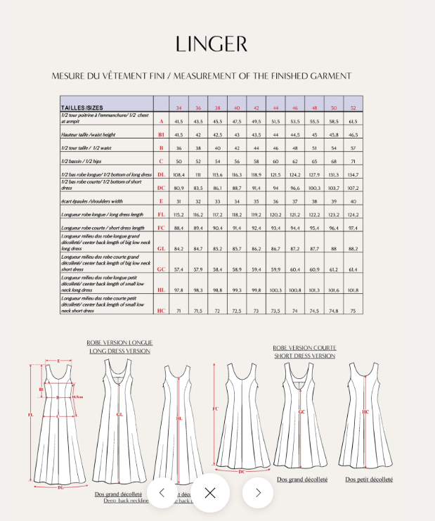 Robe LINGER - Patron de couture Pochette - MAISON FAUVE