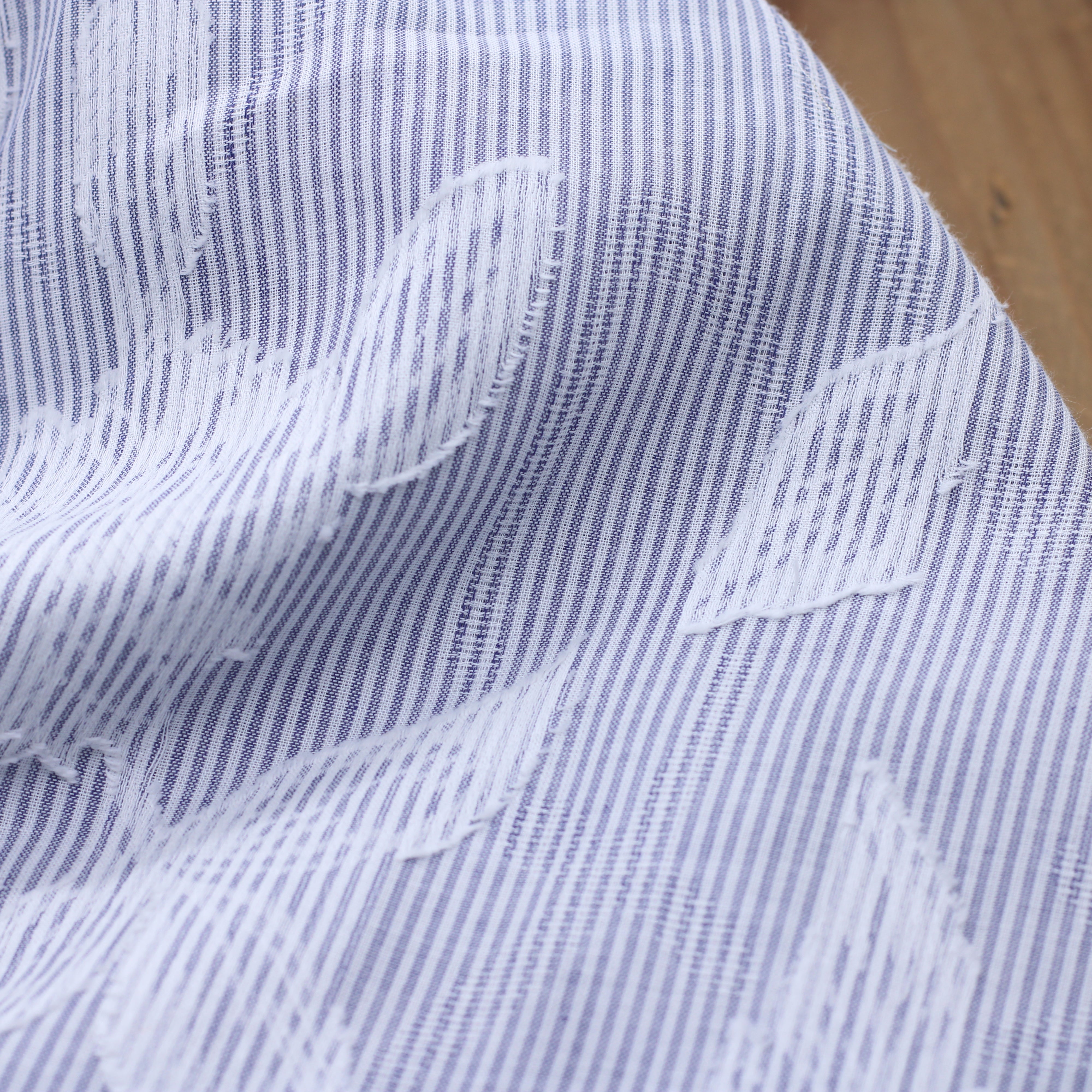 Embroidered and scalloped cotton voile fabric - DIANE - Ecru (Sold x10cm)