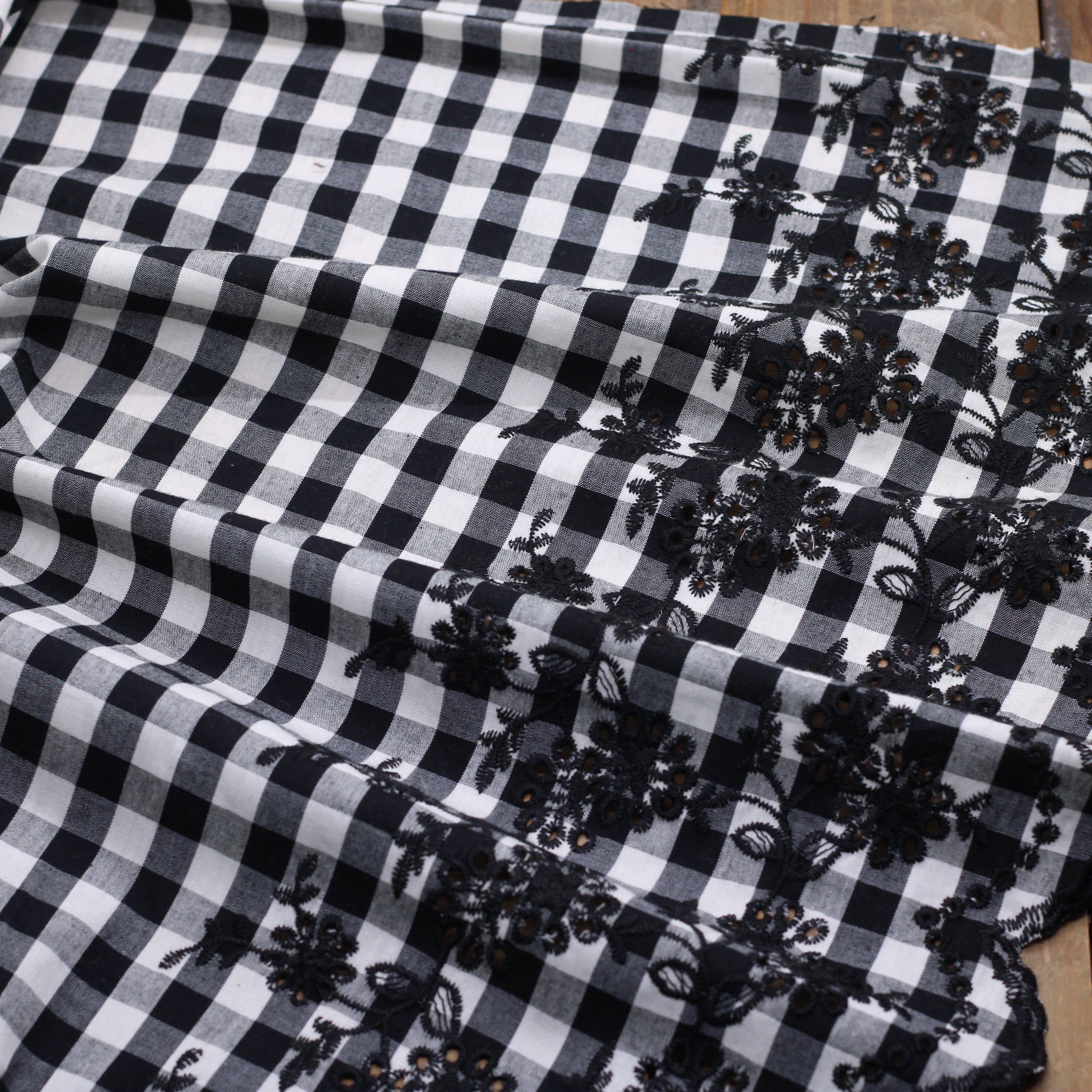 Seersucker Fabric - Blue (Sold x10cm)