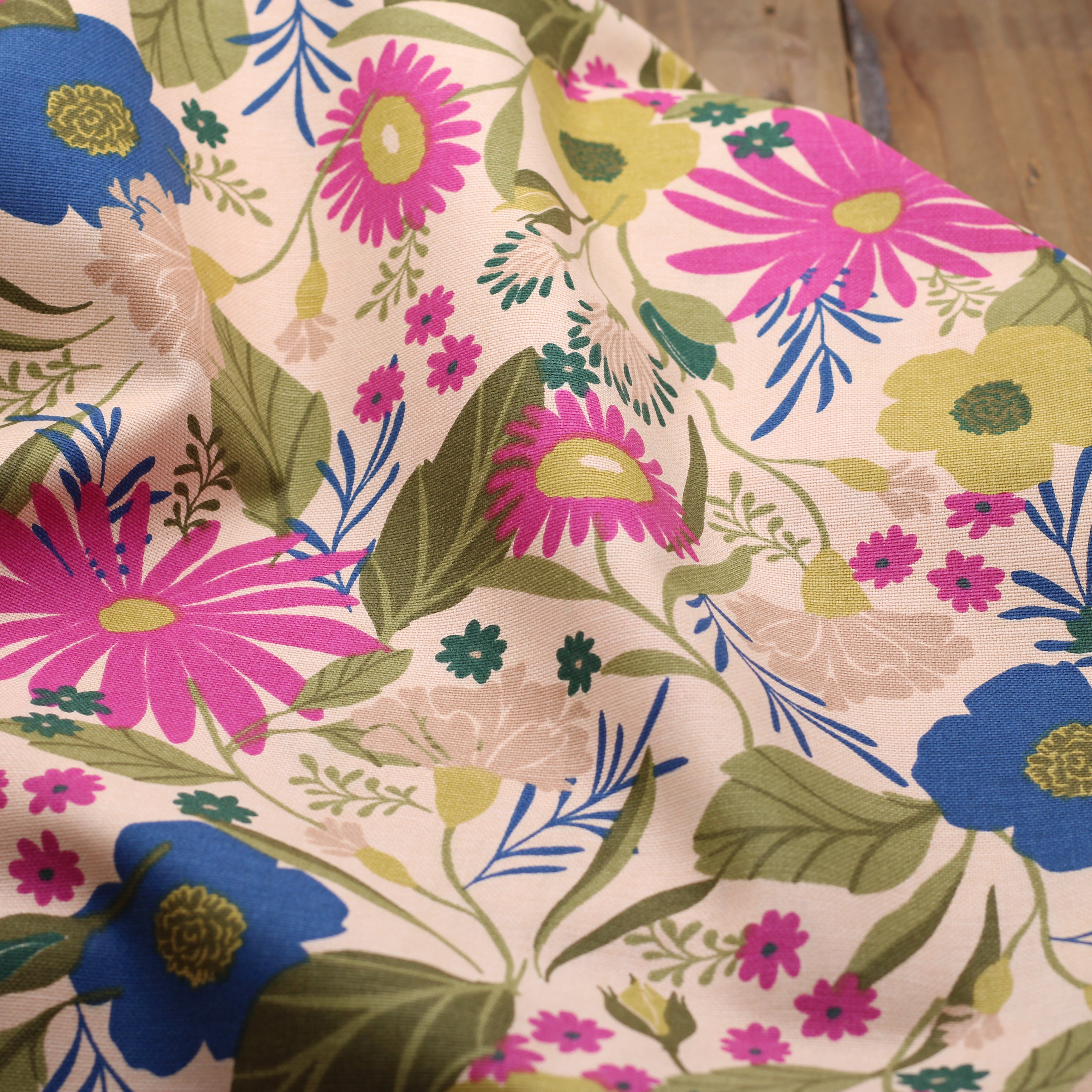 Tissu toile de coton demi Natté de coton - LORIC - Violet (Vendu x10cm)