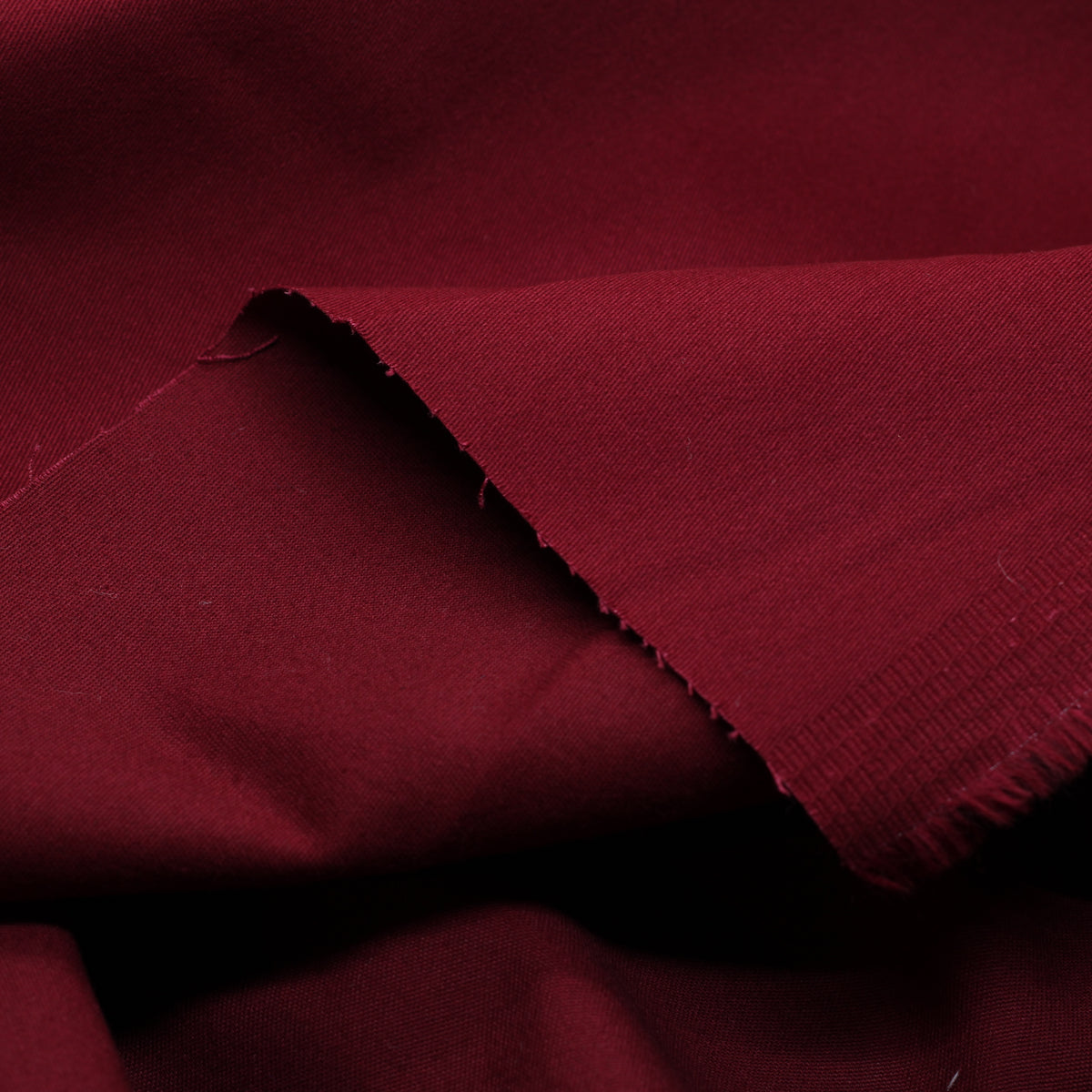 Tissu Twill de coton brossé stretch - CHINO - Rouge bordeaux (Vendu par 10cm)