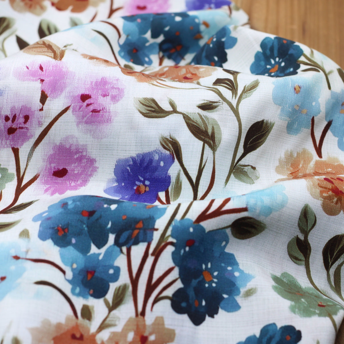 Tissu Viscose - BETTY - Ecru (vendu x10cm)