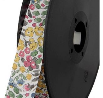 Biais Fleuri - Jaune/Rose 20mm (vendu x10cm) Mercerie Sélection Gaspard & Léonie | Gaspard et Léonie Tissus en ligne et Mercerie à Toulouse