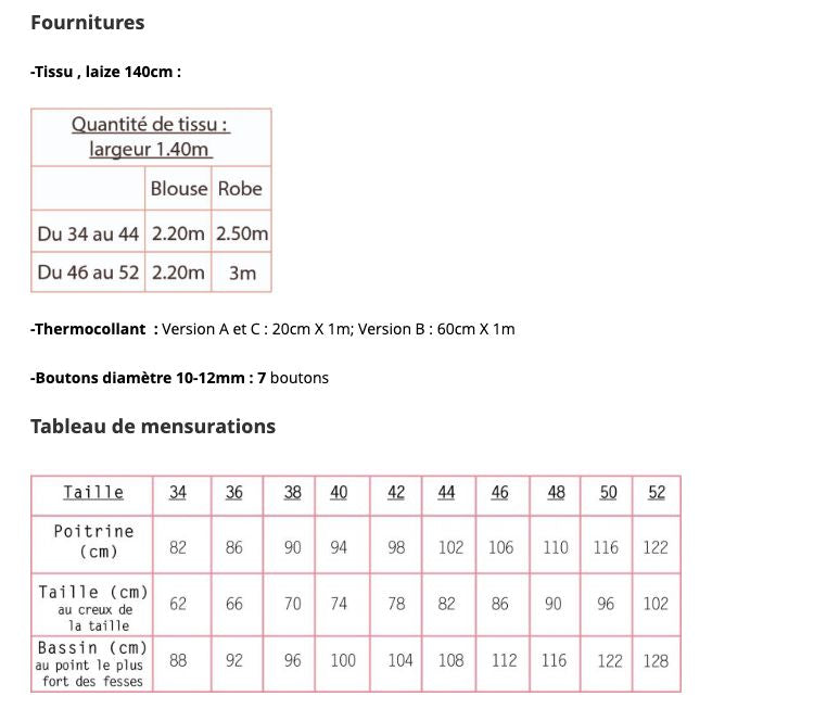 Blouse - Robe ALBANE Patron de couture Pochette - CLEMATISSE PATTERN Patron de couture CLEMATISSE PATTERN | Gaspard et Léonie Tissus en ligne et Mercerie à Toulouse