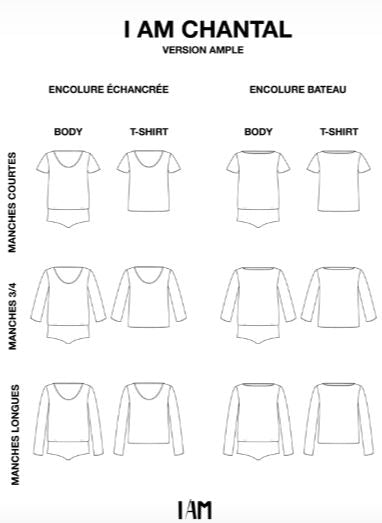 Body ou T-Shirt CHANTAL - Pochette Patron de couture - I AM PATTERNS Patron de couture I AM Patterns | Gaspard et Léonie Tissus en ligne et Mercerie à Toulouse