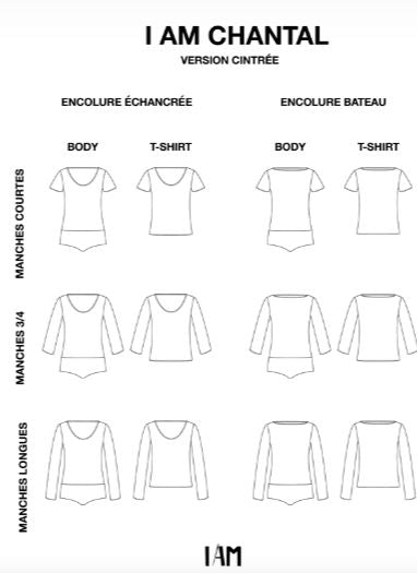Body ou T-Shirt CHANTAL - Pochette Patron de couture - I AM PATTERNS Patron de couture I AM Patterns | Gaspard et Léonie Tissus en ligne et Mercerie à Toulouse