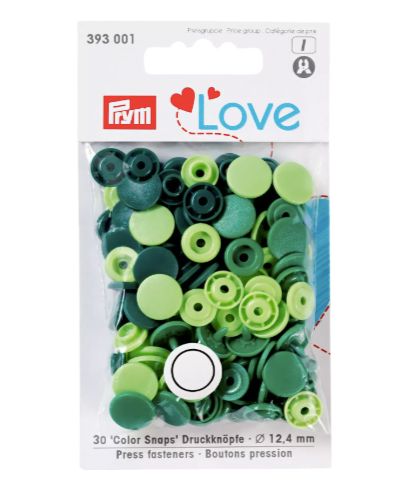 Boutons pression LOVE 12,4 mm (Disponibles en plusieurs coloris) Mercerie Prym | Gaspard et Léonie Tissus en ligne et Mercerie à Toulouse