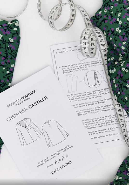 Chemisier CASTILLE - Patron de couture pochette - PROMOD COUTURE Patron de couture PROMOD COUTURE | Gaspard et Léonie Tissus en ligne et Mercerie à Toulouse