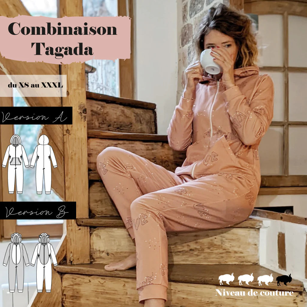 Combinaison TAGADA- Patron de couture pochette - SUPER BISON Patron de couture SUPER BISON | Gaspard et Léonie Tissus en ligne et Mercerie à Toulouse
