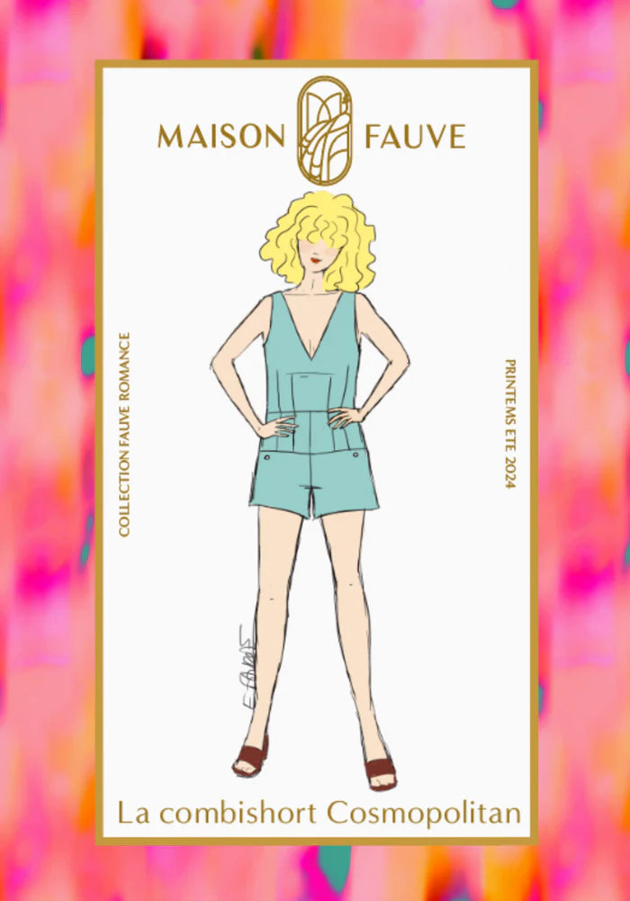 Combishort COSMOPOLITAN Patron de couture Pochette - MAISON FAUVE Patron de couture MAISON FAUVE | Gaspard et Léonie Tissus en ligne et Mercerie à Toulouse